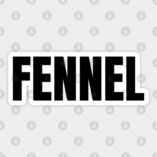 Fennel Word - Simple Bold Text Sticker by SpHu24